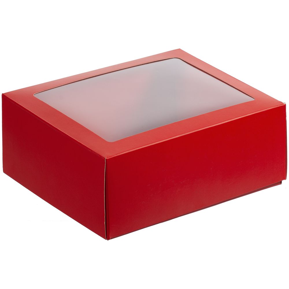 Коробка с окном InSight, красная с логотипом СПб - фото № 1