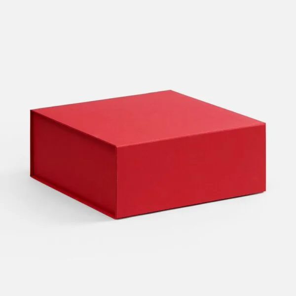 Коробка складная Quadra Fold, красная с логотипом СПб - фото № 1