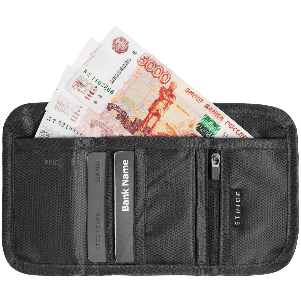 Кошелек Torren с RFID-защитой, серый с логотипом СПб - фото № 5