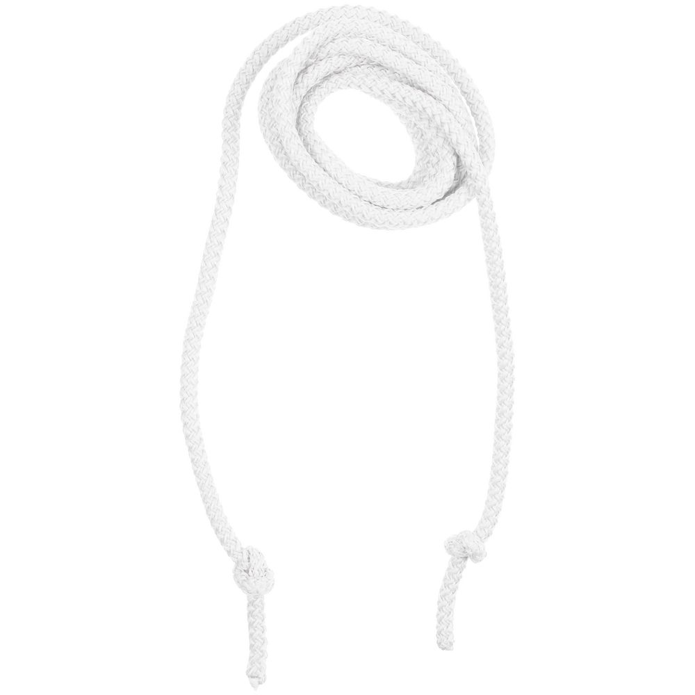 Круглый шнур Lasso L, белый, 130 см с логотипом СПб - фото № 3