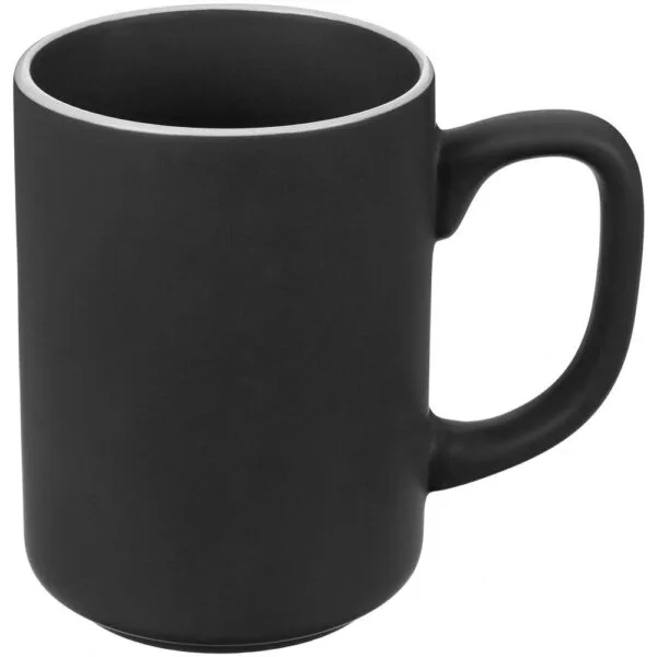 Кружка Mugful, темно-серая (графитовая) с логотипом СПб - фото № 1