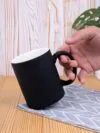 Кружка Promo Soft с покрытием софт-тач, черная с логотипом СПб - фото № 3