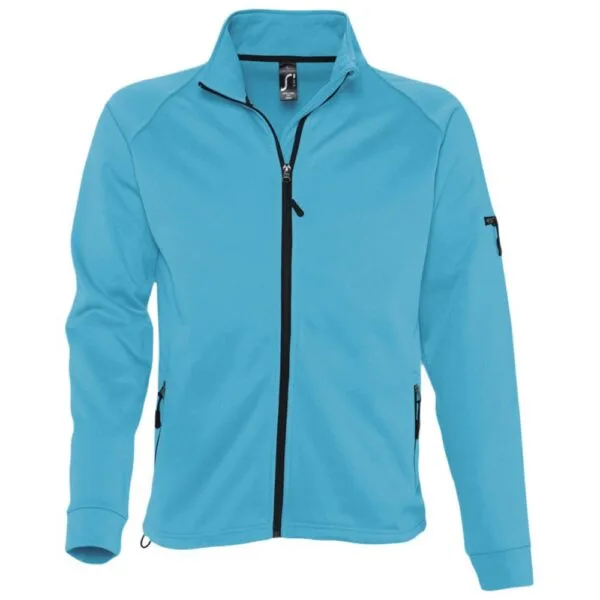 Куртка флисовая мужская New Look Men 250, бирюзовая с логотипом СПб - фото № 1