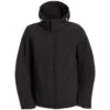 Куртка мужская Hooded Softshell черная с логотипом СПб - фото № 1