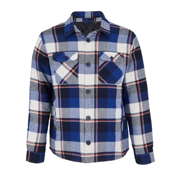 Куртка-рубашка оверсайз унисекс Noah, синяя с логотипом СПб - фото № 1