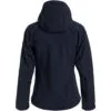 Куртка женская Hooded Softshell темно-синяя с логотипом СПб - фото № 3