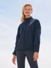 Куртка женская на молнии Roxy 340 темно-синяя с логотипом СПб - фото № 4