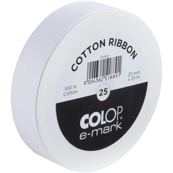Лента Colop E-mark 25, белая с логотипом СПб - фото № 1