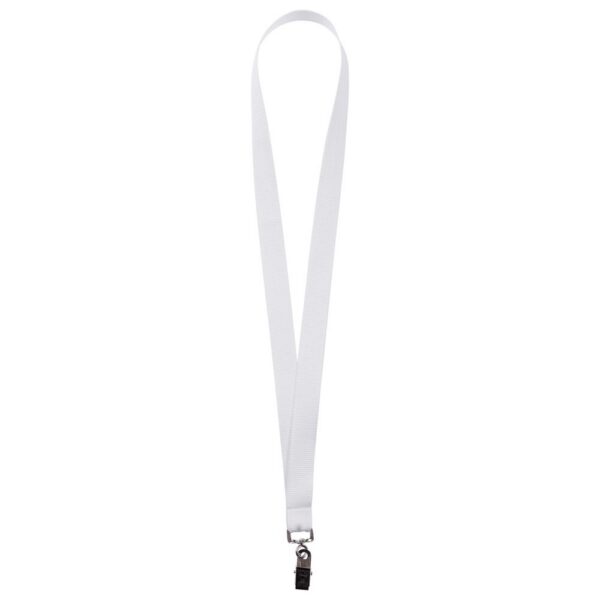 Лента для бейджа Neckband, белая с логотипом СПб - фото № 1