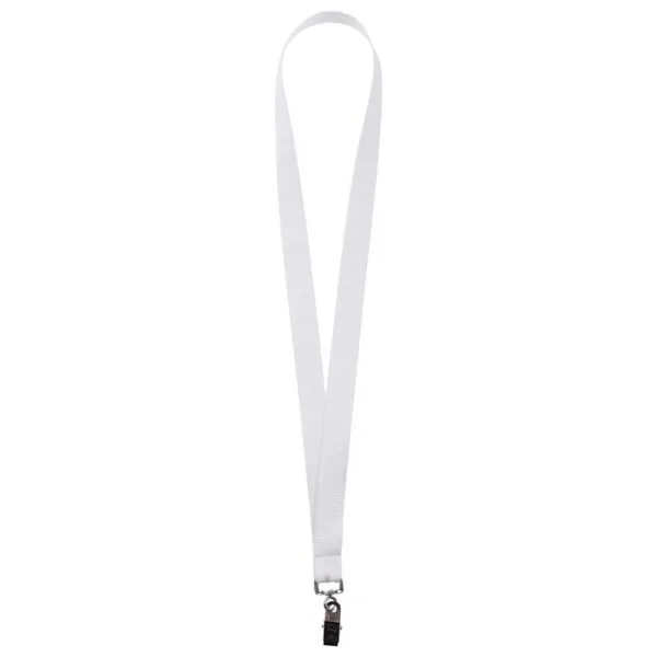 Лента для бейджа Neckband, белая с логотипом СПб - фото № 1