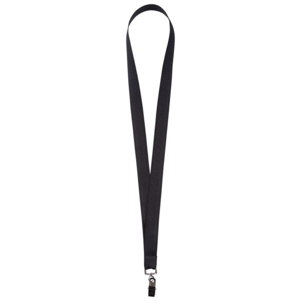 Лента для бейджа Neckband, черная с логотипом СПб - фото № 1