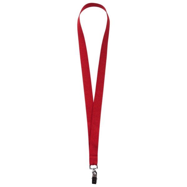 Лента для бейджа Neckband, красная с логотипом СПб - фото № 1