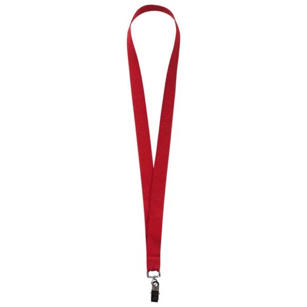 Лента для бейджа Neckband, красная с логотипом СПб - фото № 1