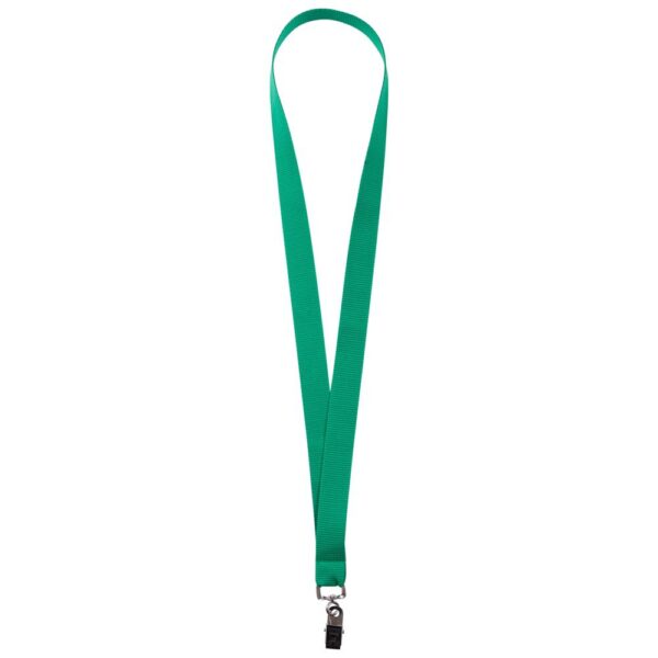 Лента для бейджа Neckband, зеленая с логотипом СПб - фото № 1
