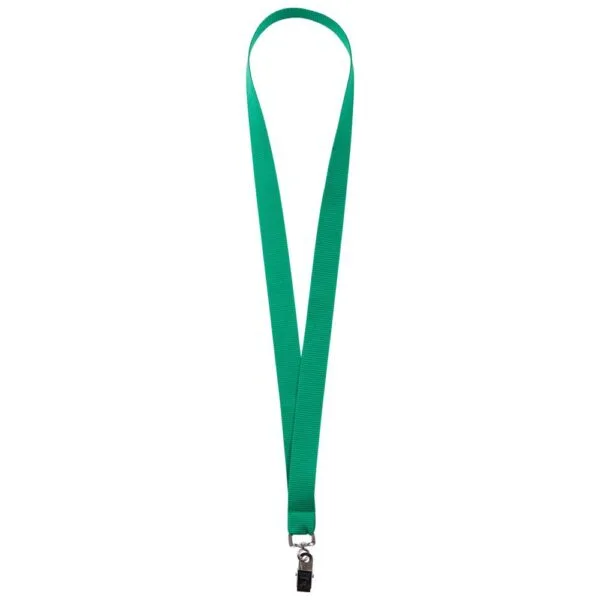 Лента для бейджа Neckband, зеленая с логотипом СПб - фото № 1