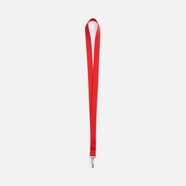 Лента для бейджа Pin, красная с логотипом СПб - фото № 1