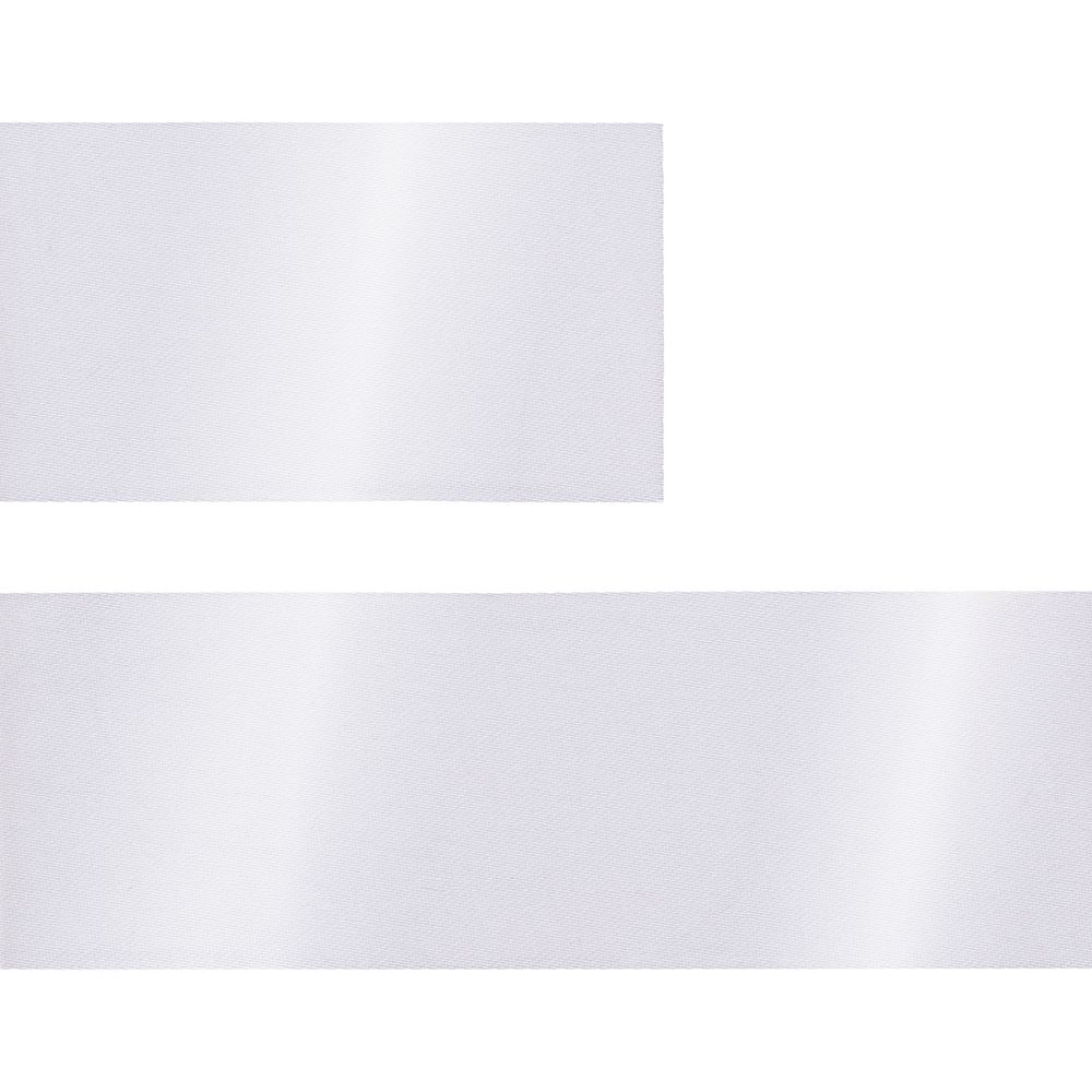 Лента сатиновая Satin 35 М, белая, 60 см с логотипом СПб - фото № 2
