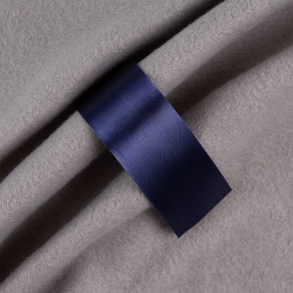 Лента сатиновая Satin 35 XXL, темно-синяя, 250 см с логотипом СПб - фото № 1