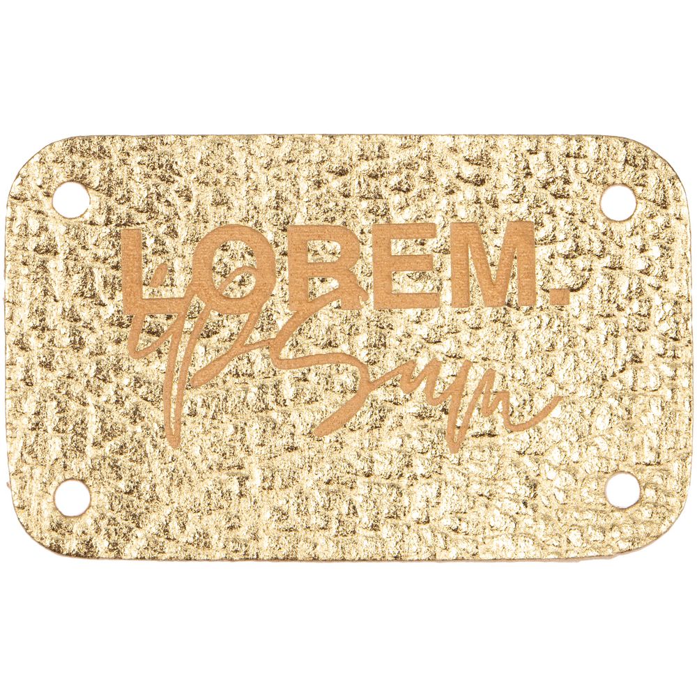Лейбл Corolla Metal, S, золотой с логотипом СПб - фото № 3