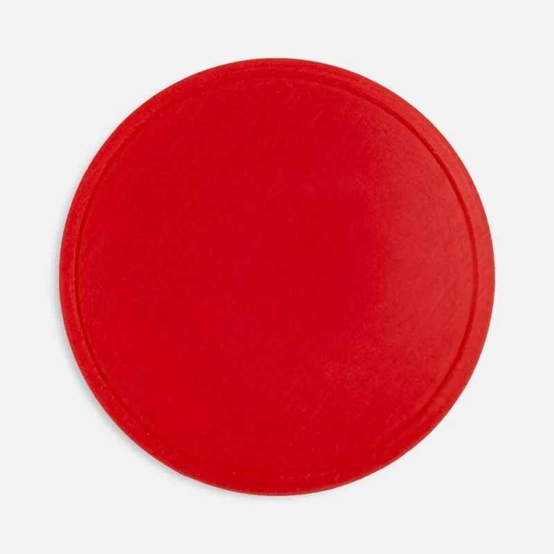 Лейбл из ПВХ Dzeta Round, L, красный