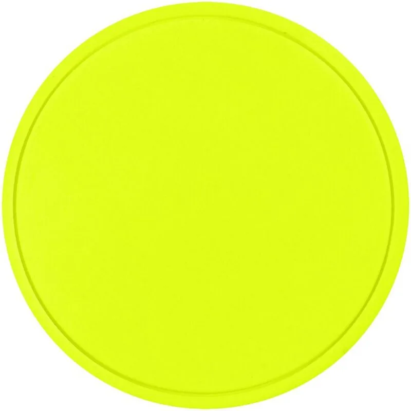 Лейбл из ПВХ Dzeta Round, L, желтый неон