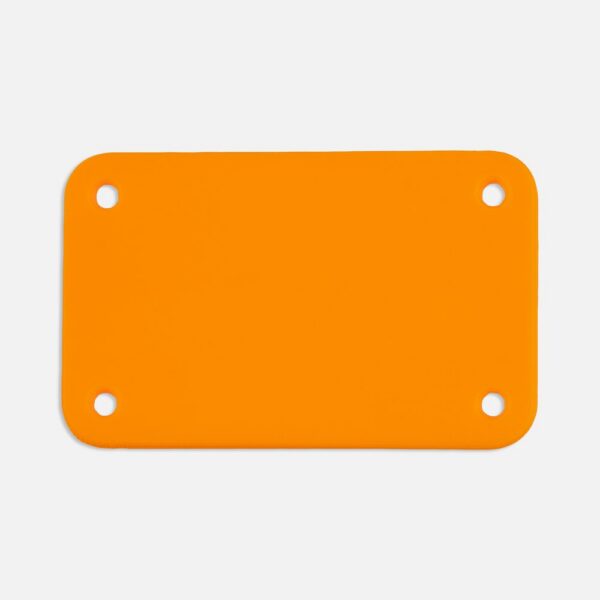 Лейбл из ПВХ Kreta, S, оранжевый неон с логотипом СПб - фото № 1