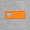 Лейбл из ПВХ с вырубкой «Сердце», оранжевый неон с логотипом СПб - фото № 2