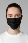 Маска гигиеническая Respire, двухслойная, немедицинская, черная с логотипом СПб - фото № 5