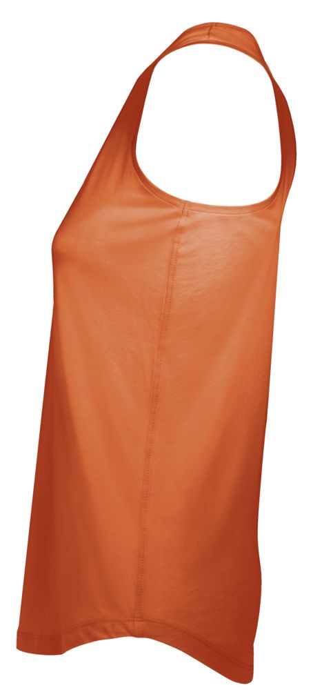 Майка женская Moka 110, оранжевая с логотипом СПб - фото № 3