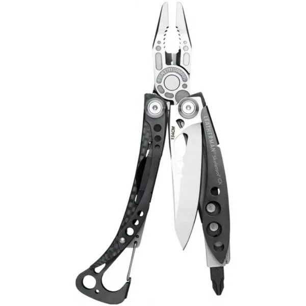 Мультитул Skeletool CX, стальной с черным с логотипом СПб - фото № 1