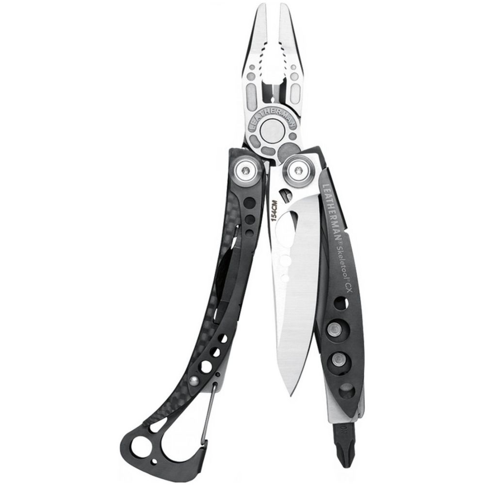 Мультитул Skeletool CX, стальной с черным с логотипом СПб - фото № 1