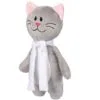 Мягкая игрушка Beastie Toys, котик с белым шарфом с логотипом СПб - фото № 2