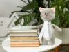 Мягкая игрушка Beastie Toys, котик с белым шарфом с логотипом СПб - фото № 5