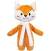 Мягкая игрушка Beastie Toys, лисенок с белым шарфом с логотипом СПб - фото № 1