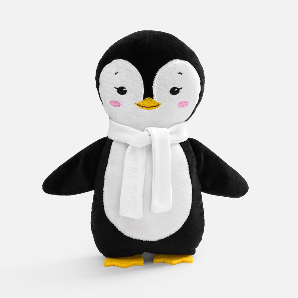 Мягкая игрушка Beastie Toys, пингвиненок с белым шарфом с логотипом СПб - фото № 1