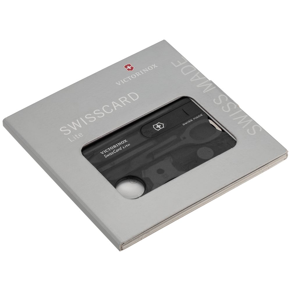 Набор инструментов SwissCard Lite, черный с логотипом СПб - фото № 5