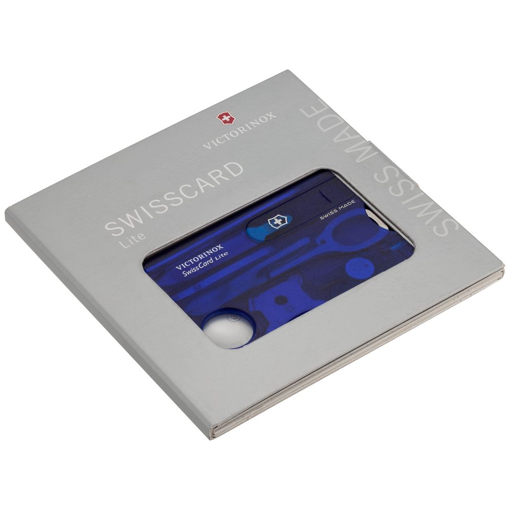 Набор инструментов SwissCard Lite, синий с логотипом СПб - фото № 5