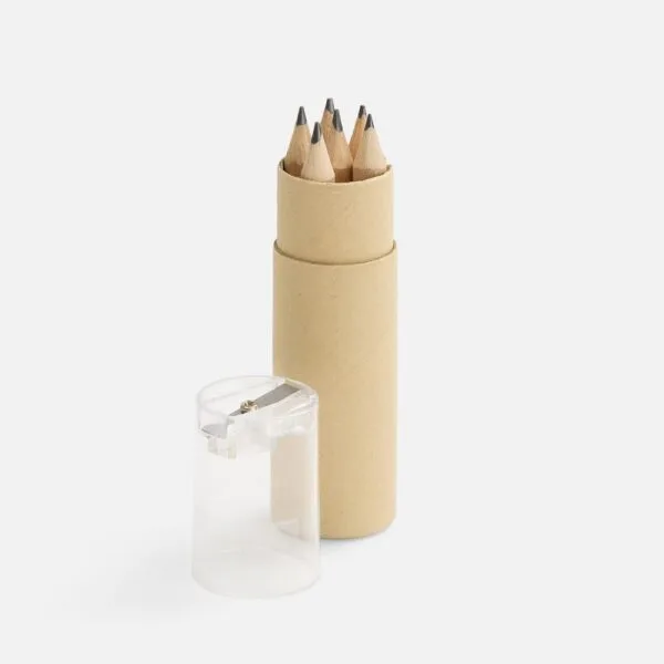 Набор карандашей Pencilvania Office с точилкой, прозрачный с логотипом СПб - фото № 1