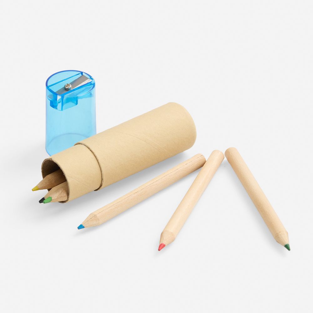 Набор карандашей Pencilvania Office с точилкой, синий с логотипом СПб - фото № 2