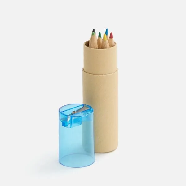 Набор карандашей Pencilvania Office с точилкой, синий с логотипом СПб - фото № 1