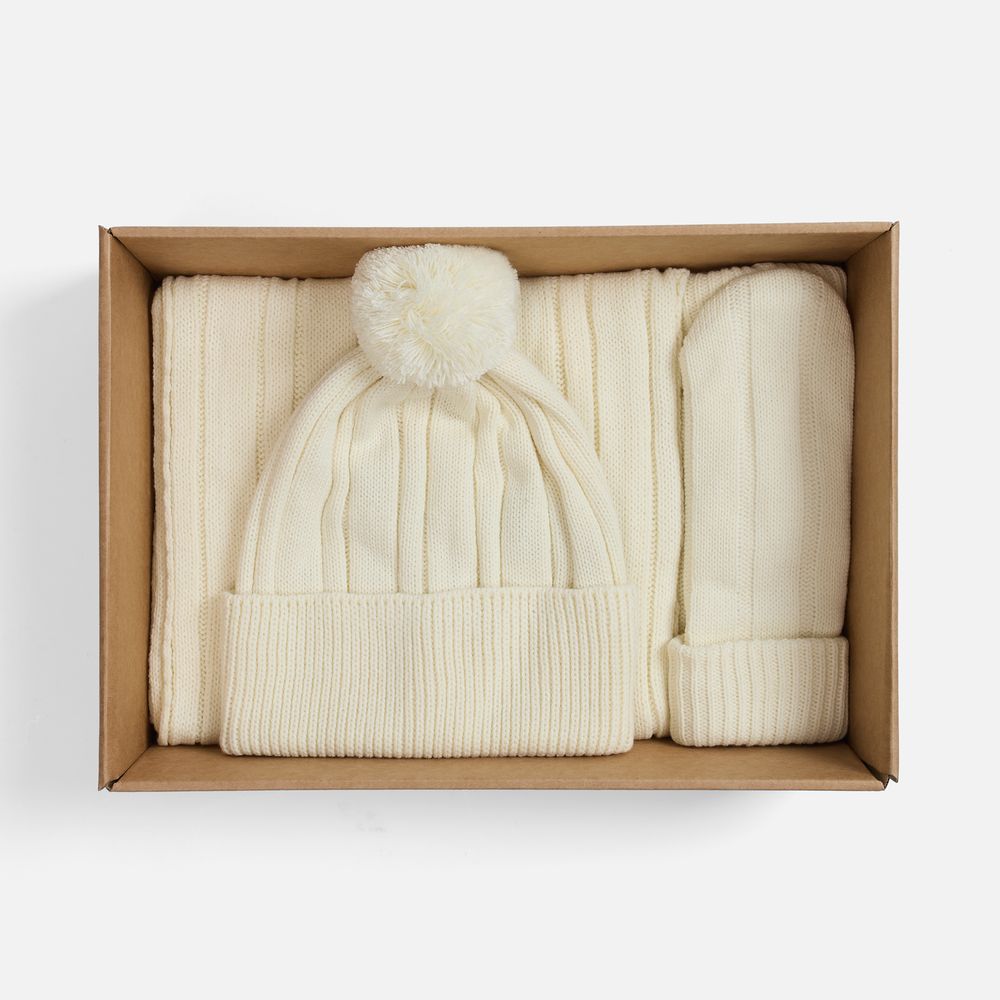 Набор Knit Beat, белый (молочный) с логотипом СПб - фото № 2