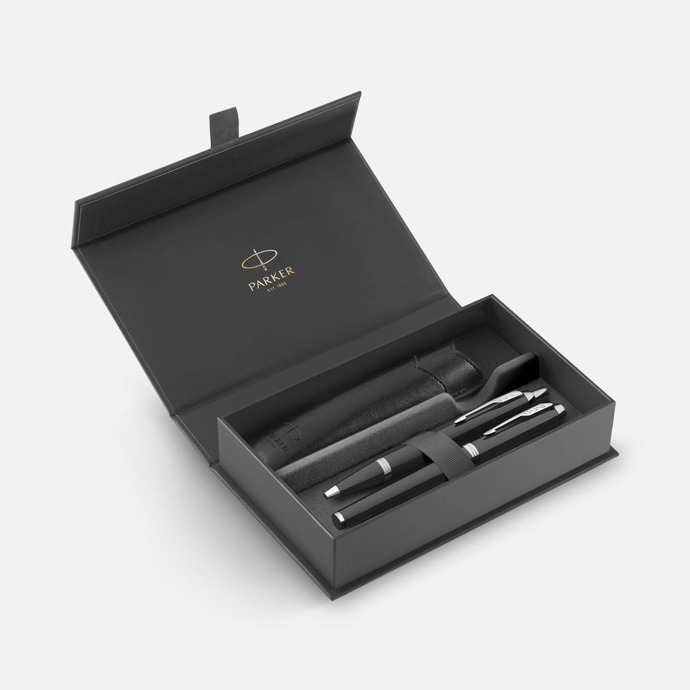 Набор Parker IM Essential Black CT, черный с логотипом СПб - фото № 1