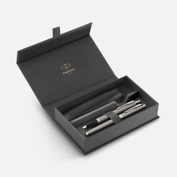 Набор Parker IM Essential Stainless Steel CT, серебристый с логотипом СПб - фото № 1