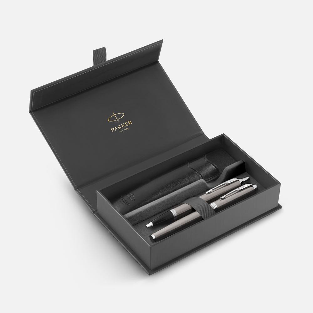 Набор Parker IM Essential Stainless Steel CT, серебристый с логотипом СПб - фото № 1