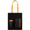 Набор Velours Bag, черный с оранжевым с логотипом СПб - фото № 2