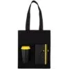 Набор Velours Bag, черный с желтым с логотипом СПб - фото № 2