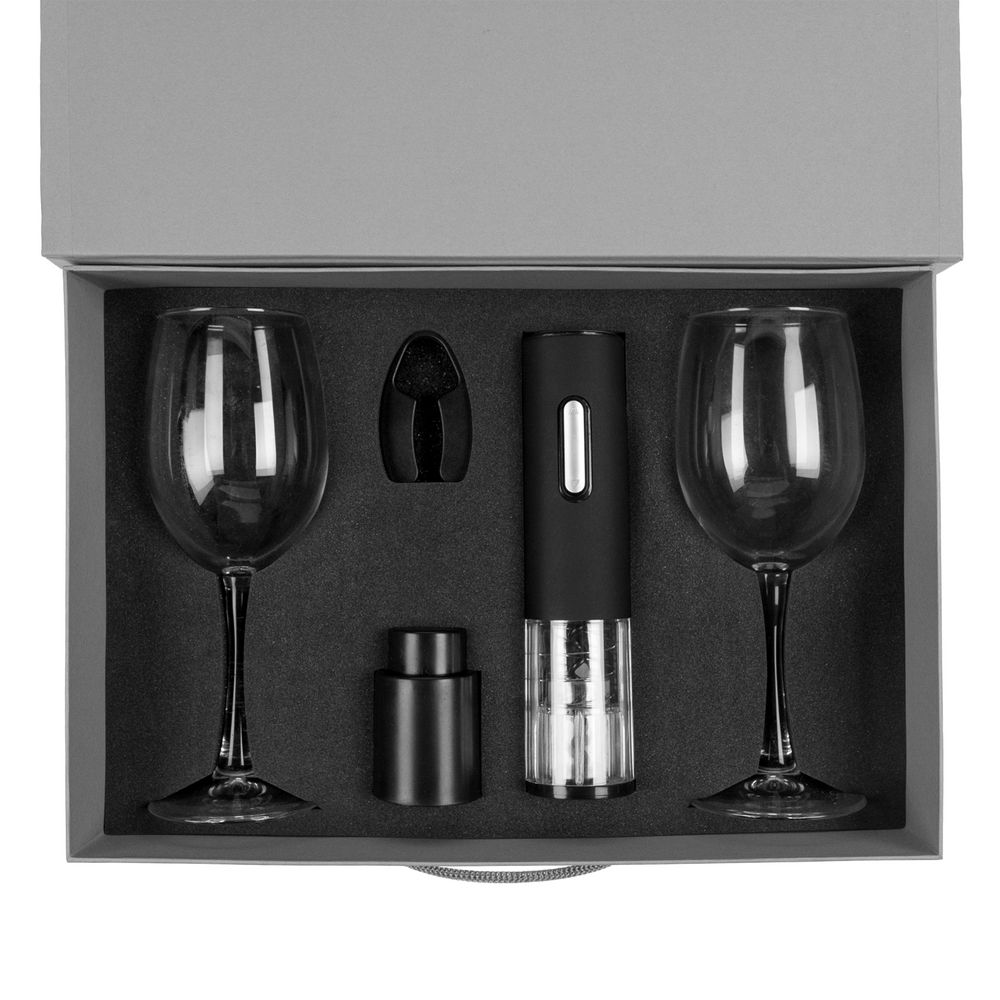 Набор Wine Case, черный с логотипом СПб - фото № 2