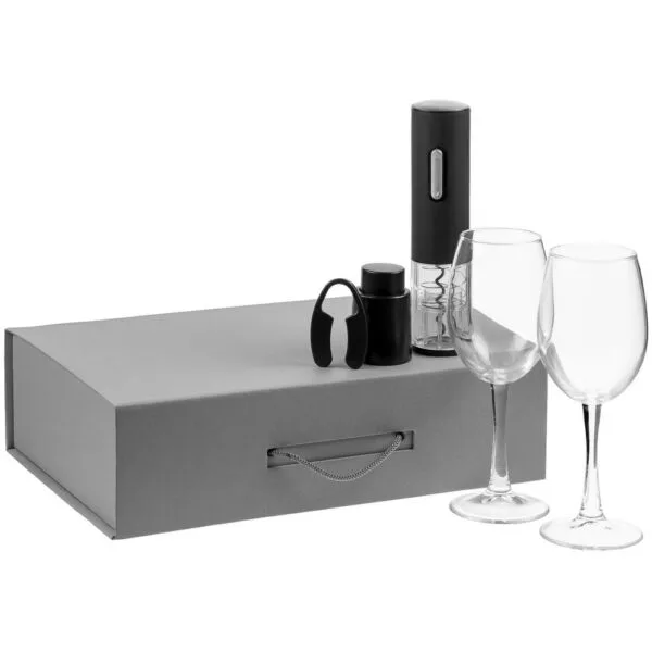 Набор Wine Case, черный с логотипом СПб - фото № 1