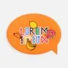 Наклейка тканевая Lunga Bubble, M, оранжевый неон с логотипом СПб - фото № 4