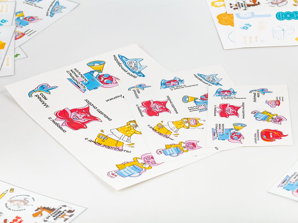 Наклейки бумажные Sticker Pack на заказ, M с логотипом СПб - фото № 2